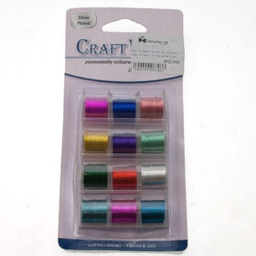 dozen color mix craft wire - diameter 0,32mm - 4,6 mt x 12 spool | 1pc