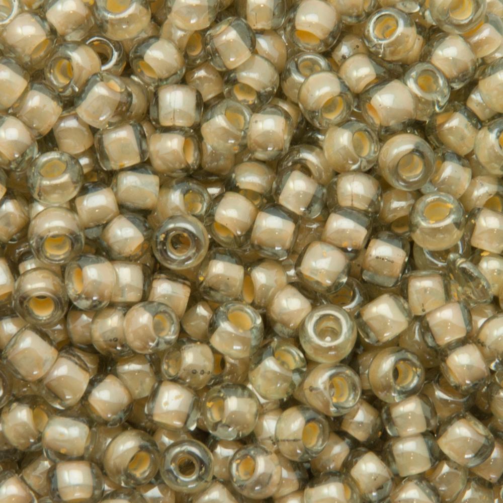 saatperlen toho 6/0 inside color black diamond/orange cream lined (369) | 10gr