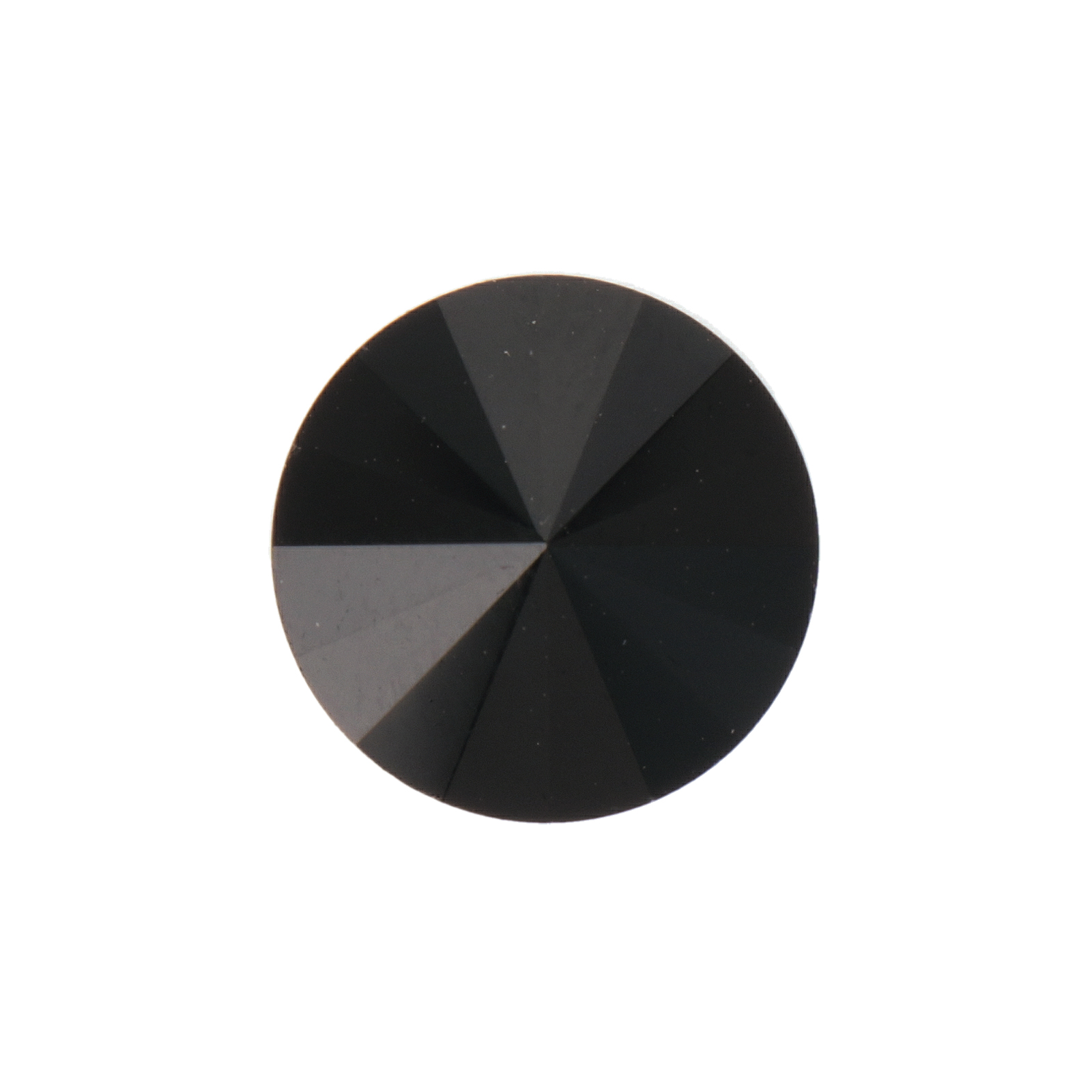 jet rivoli czech cabochon 12mm | 2pc