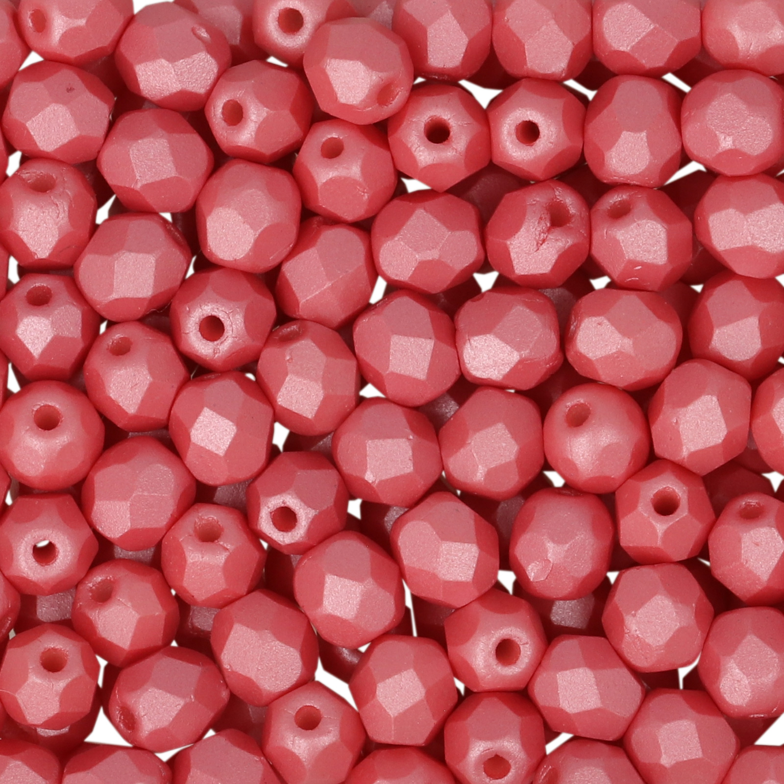 czech fire-polished round beads powdery maroon 4mm | 50pc