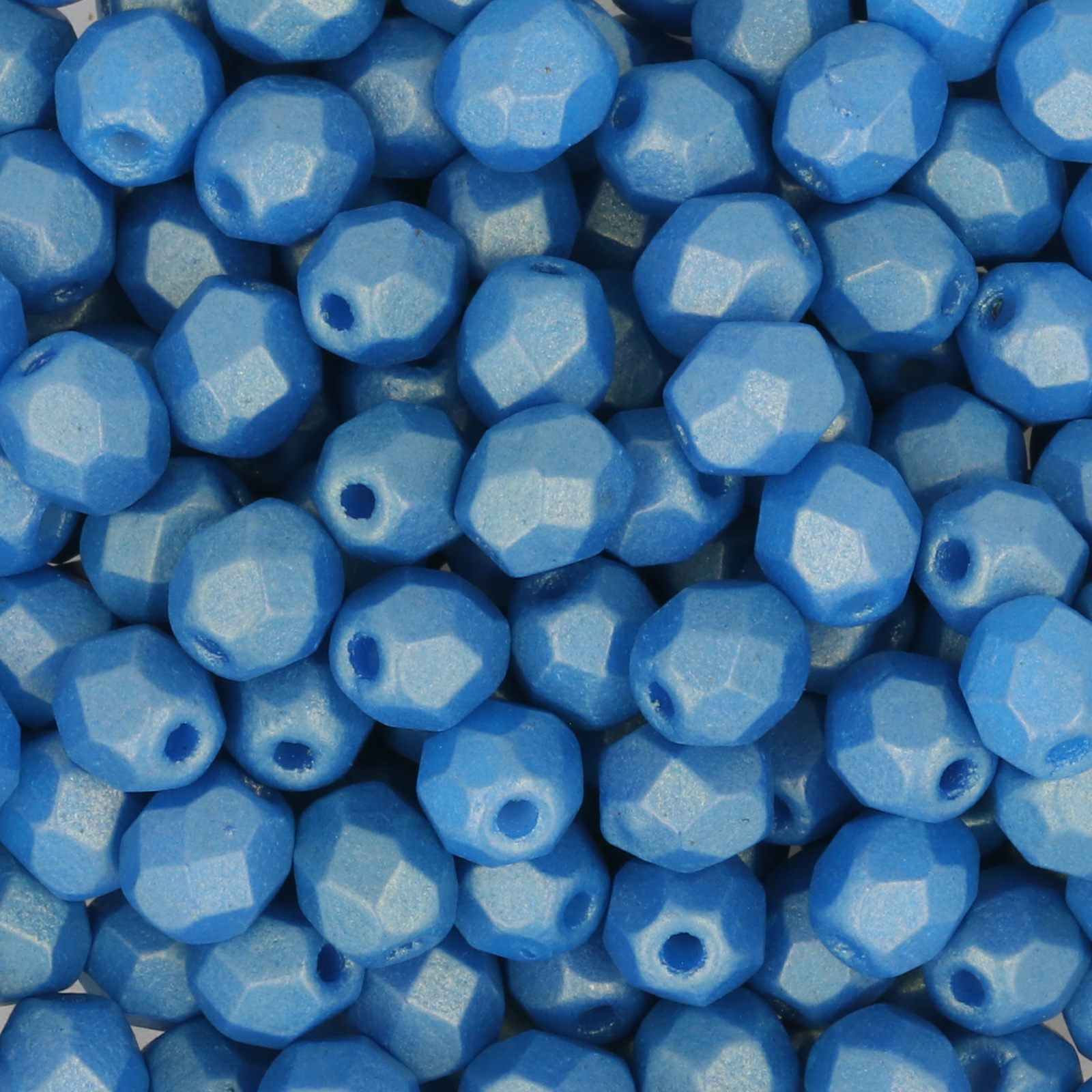 böhmische glasschliffperlen gold shine blue 4mm | 50st