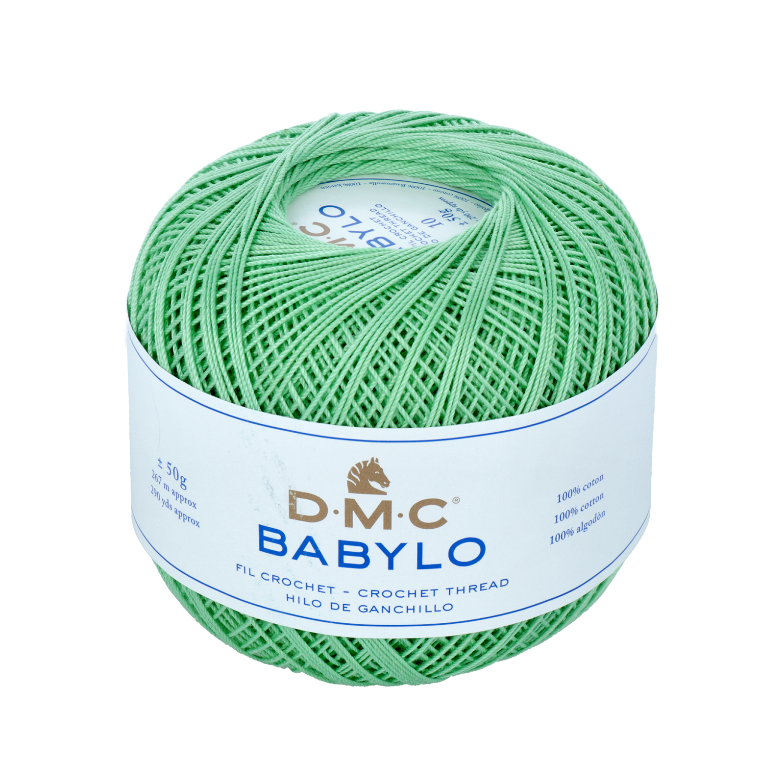 babylo 10 dmc crochet thread - light green (508) - 50gr (267mt) | 1pc