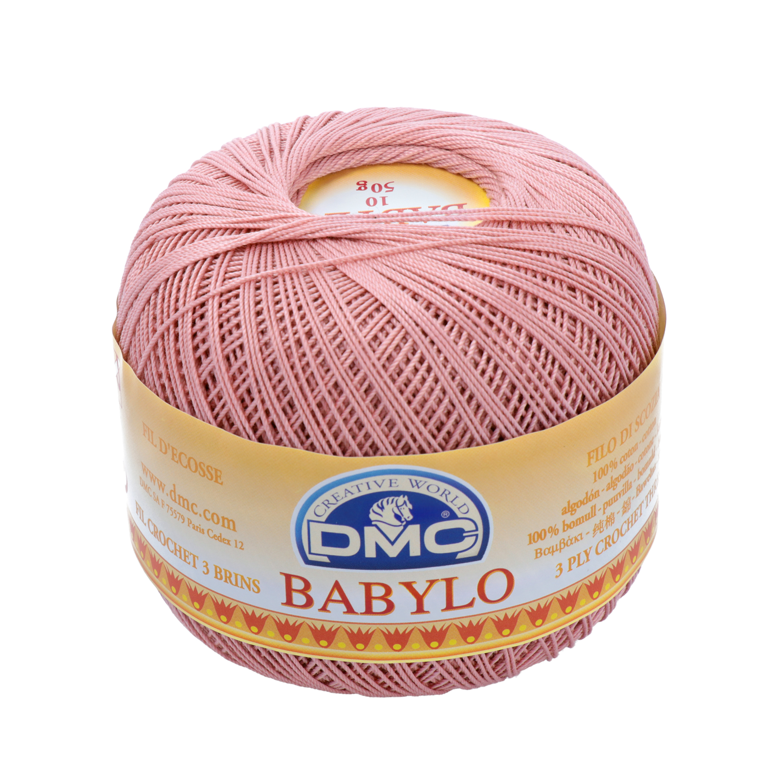 babylo 10 dmc crochet thread - pink (778) - 50gr (267mt) | 1pc