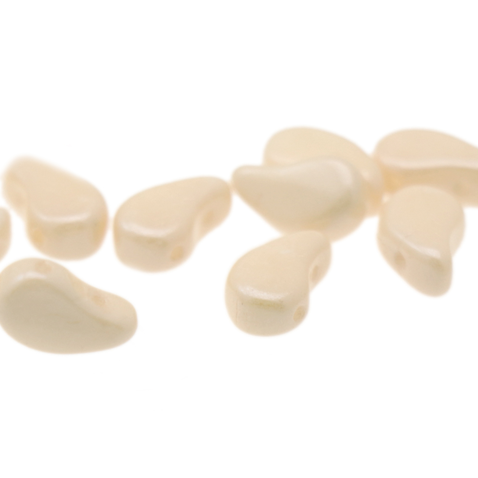 paisley duo glasperlen opaque luster champagne 8x5mm | 10gr