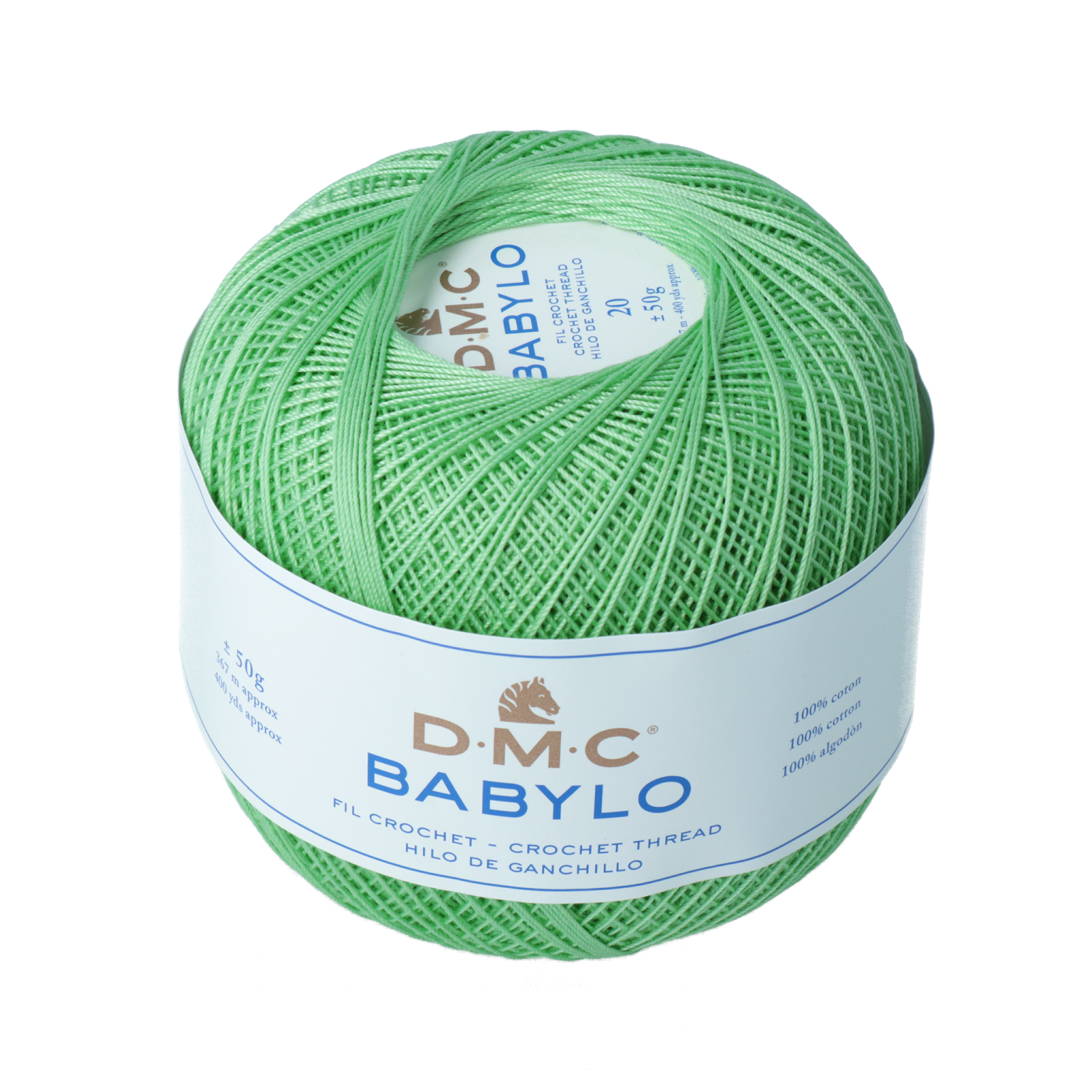 babylo 20 dmc crochet thread - light green (508) - 50gr (367mt) | 1pc