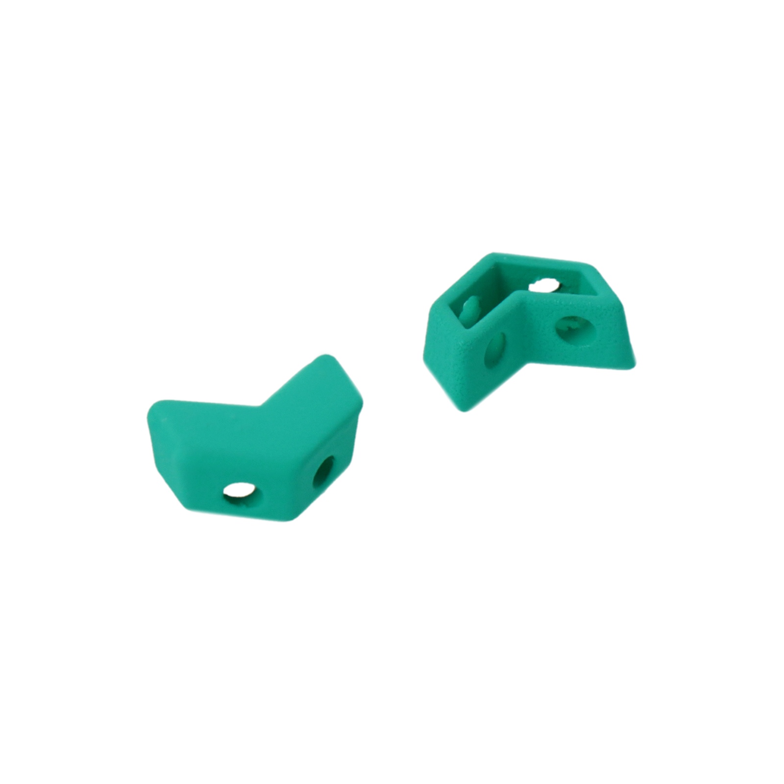 two hole joint bead rubber effect green arrow 8x6mm | 2pc