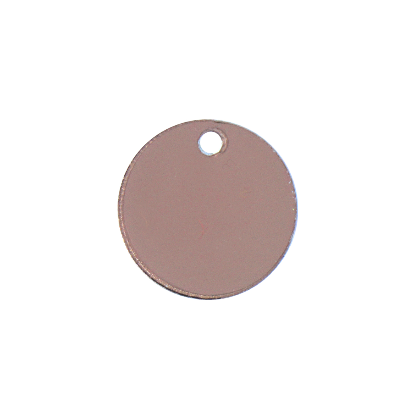 plexiglass charm bronze mirror coin 14mm | 4pc