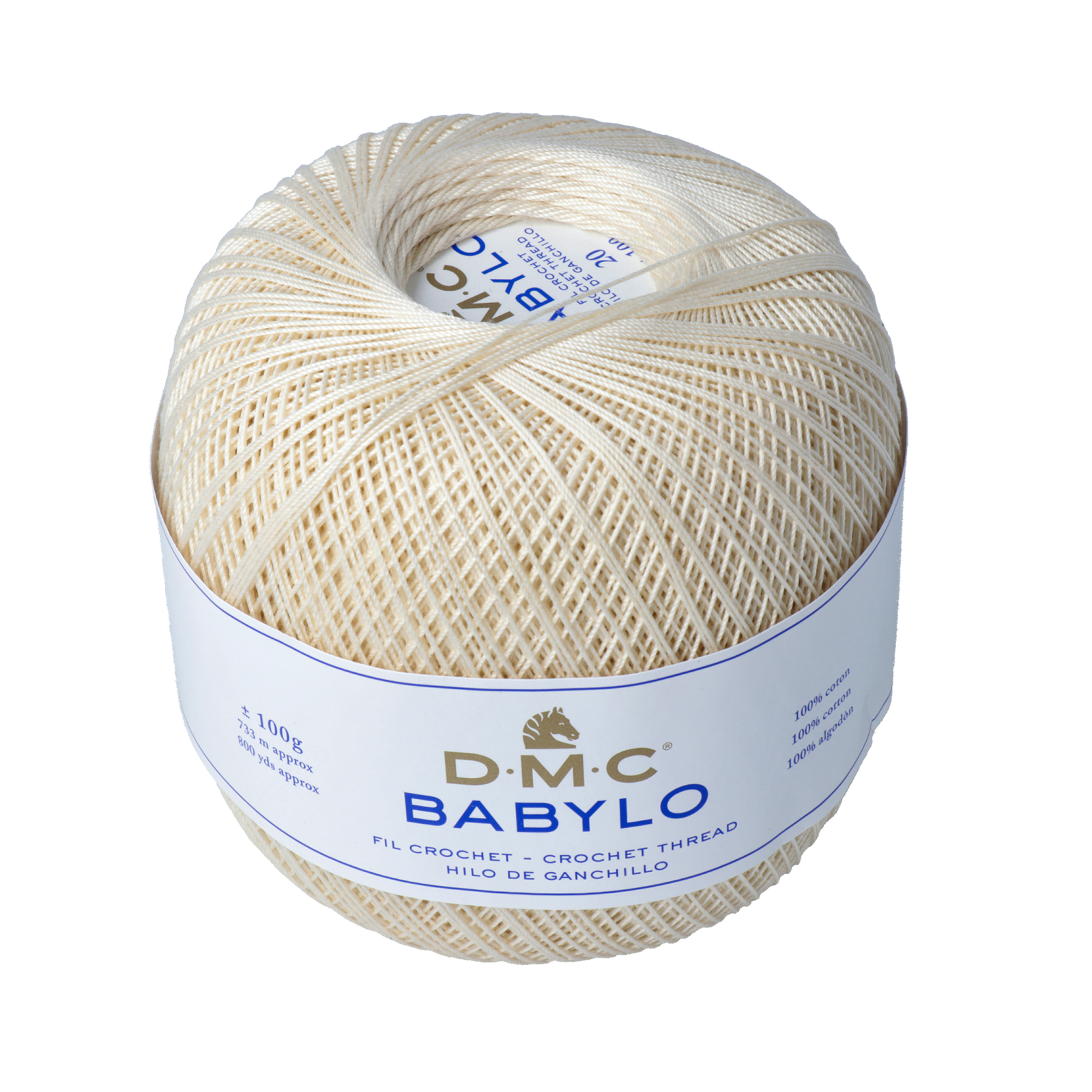 babylo 20 dmc crochet thread - ecrù - 100gr (733mt) | 1pc