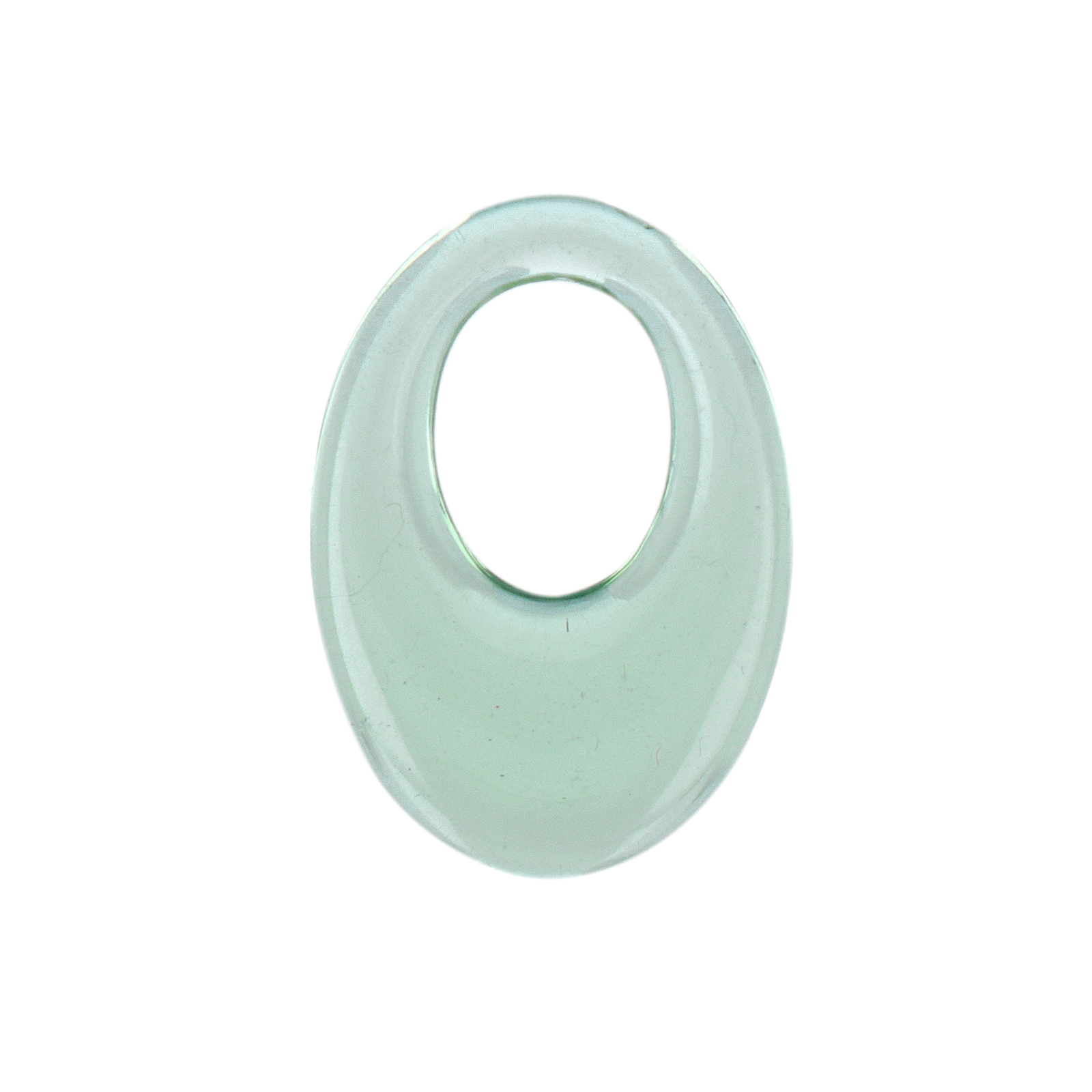 plexiglass trasparent green oval 20x14mm | 2pc