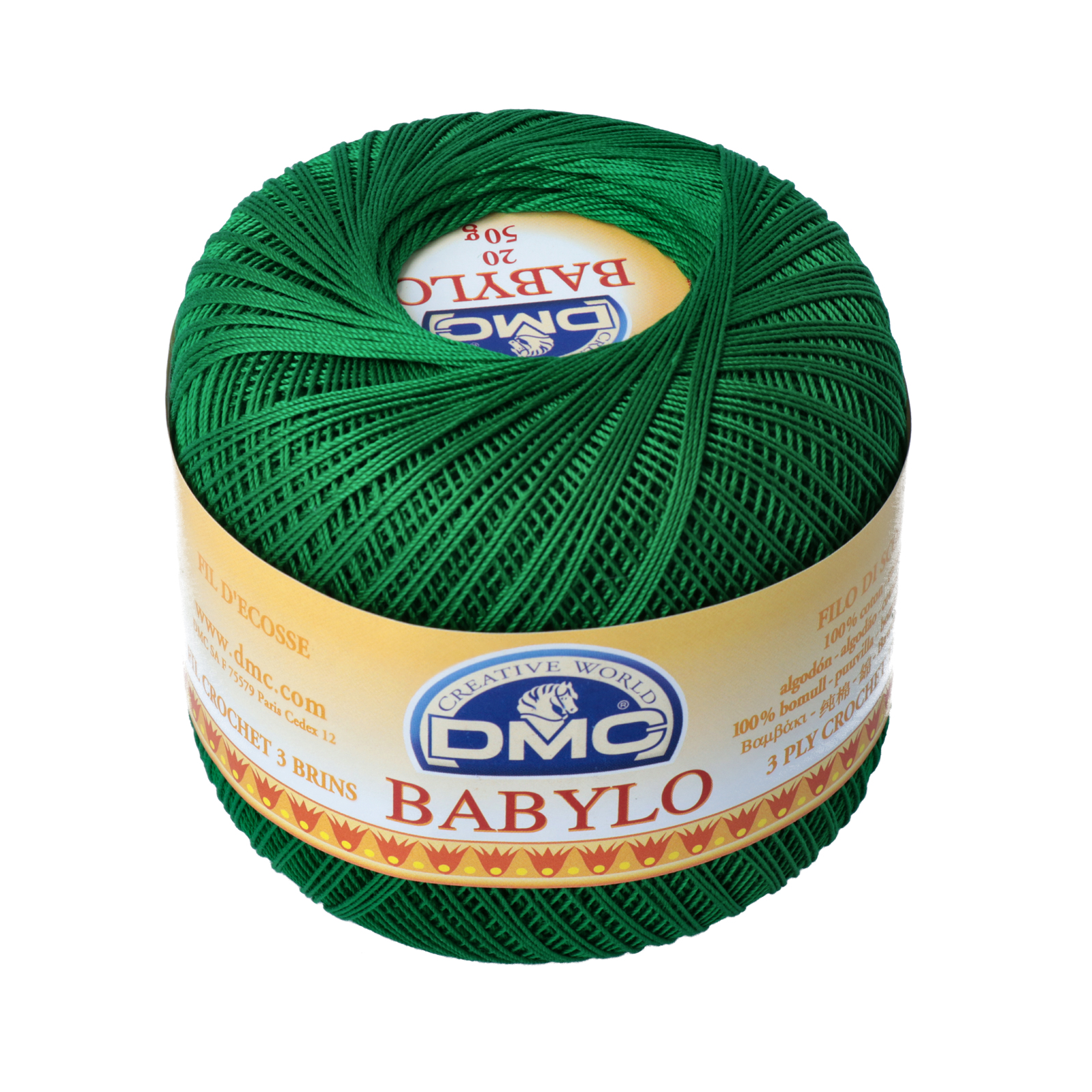 babylo 20 dmc crochet thread - emerald (699) - 50gr (367mt) | 1pc