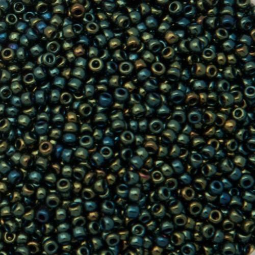 saatperlen toho 15/0 metallic iris green/brown (84) | 10gr
