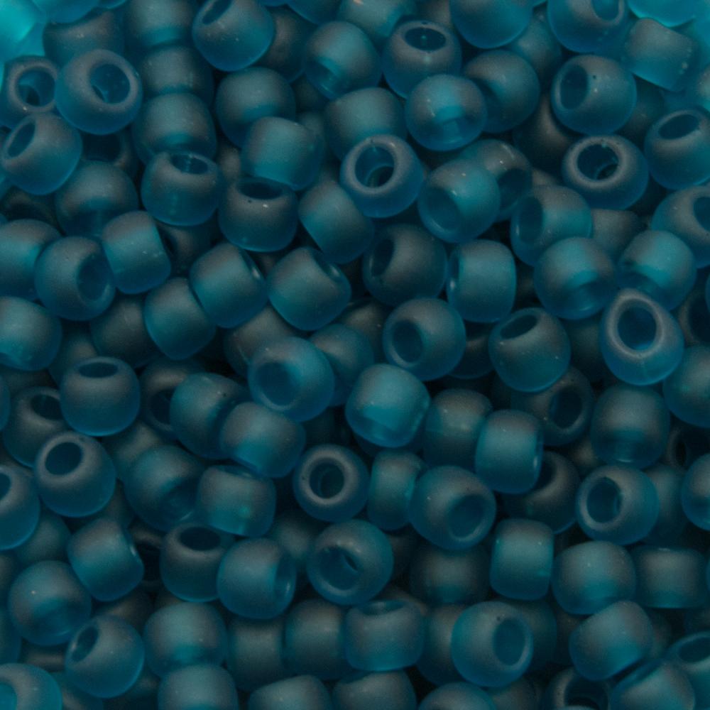 rocaille toho seed beads 6/0 - transparent frosted teal (7bdf) | 10gr