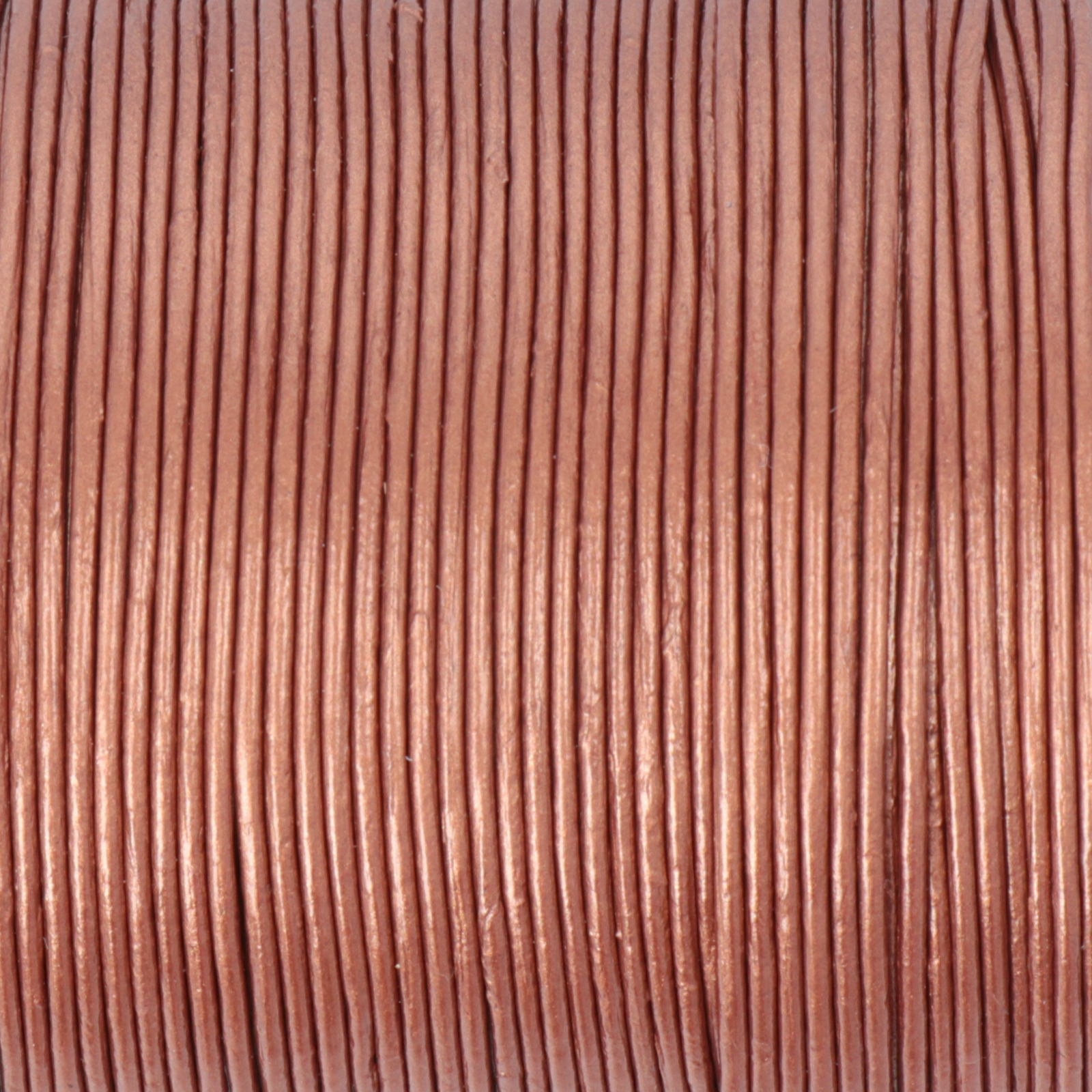 metallic copper leather cord - diameter 1mm | 4mt