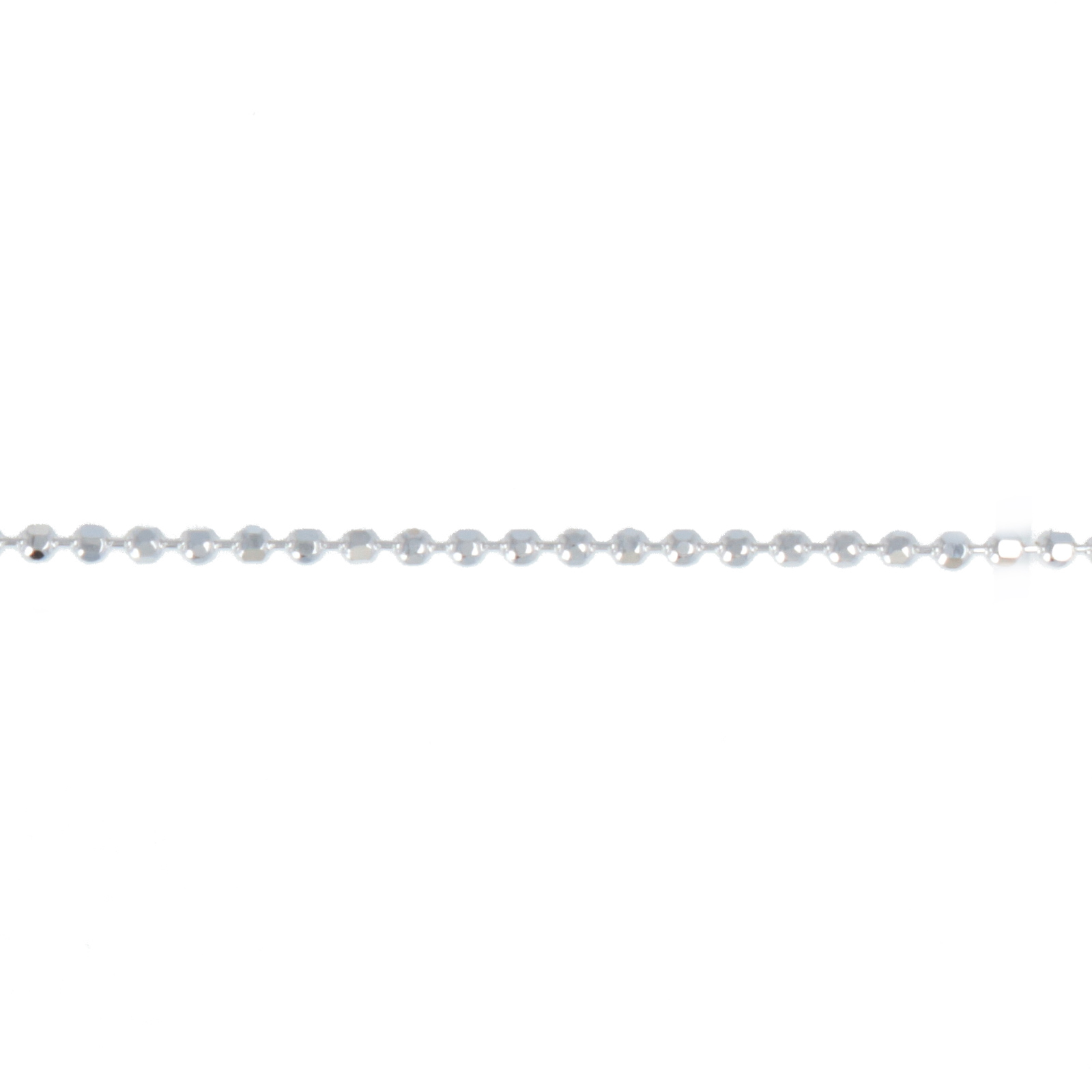 sterling silver diamond cut bead chain 1mm | 50cm