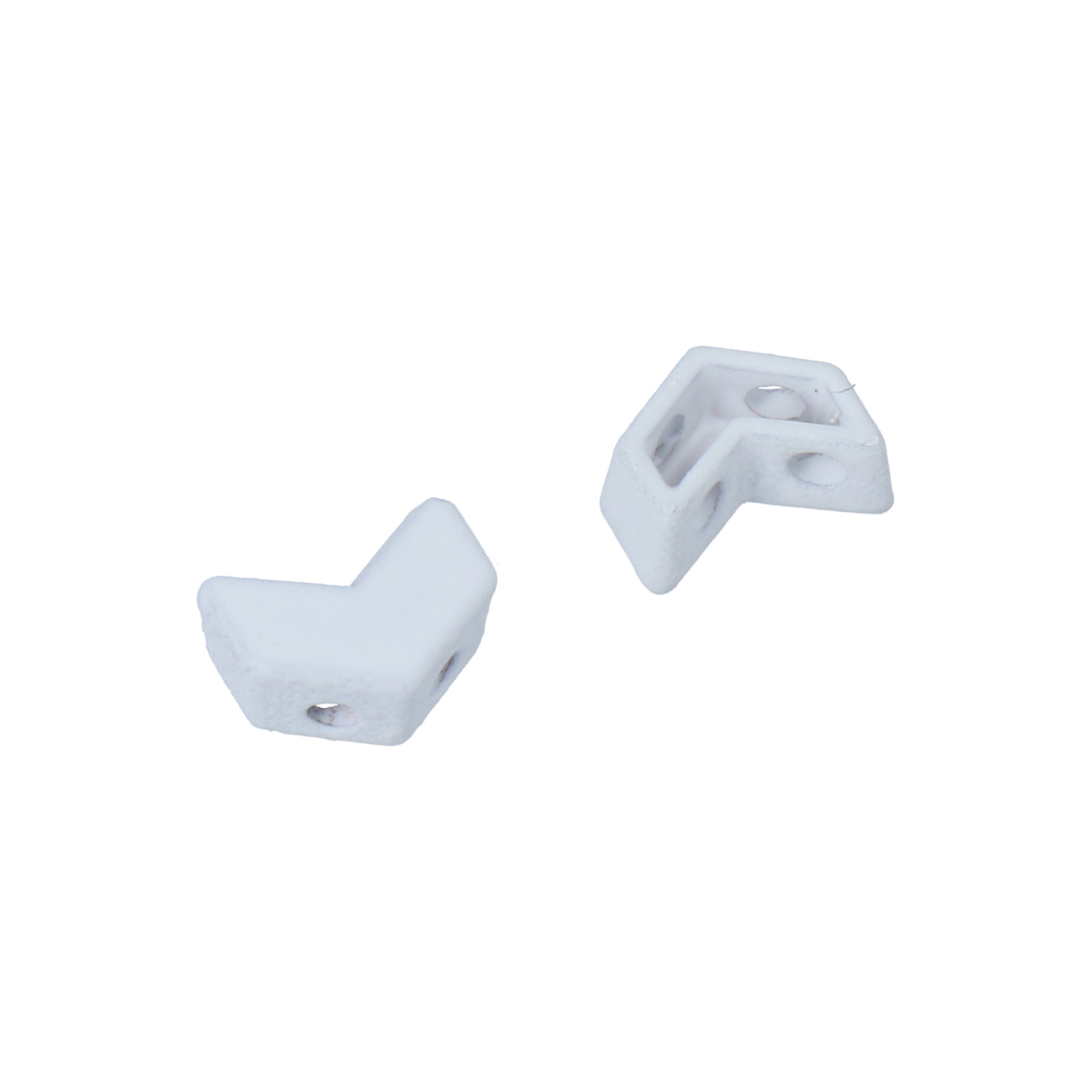 two hole joint bead rubber effect white arrow 8x6mm | 2pc