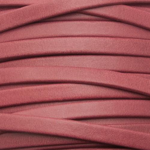 antique pink (pastel) flat leather cord 5mm | 20cm