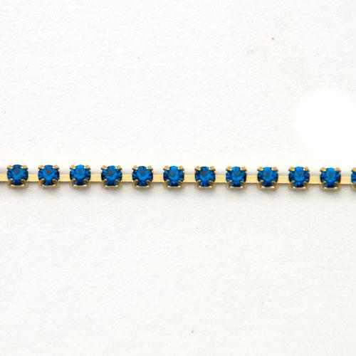 capri blue preciosa strass chain pp14 (2mm) | 20cm