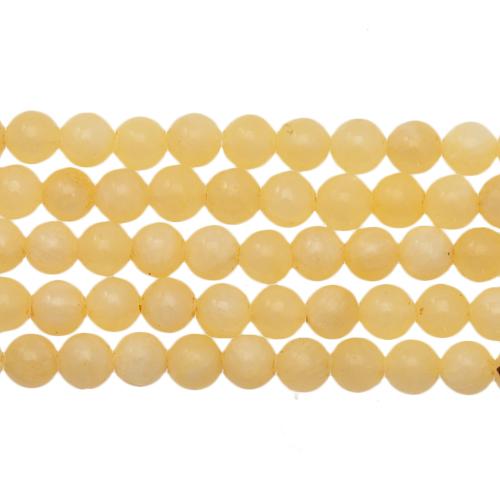 yellow jade smooth round 6mm | 16-inch strand