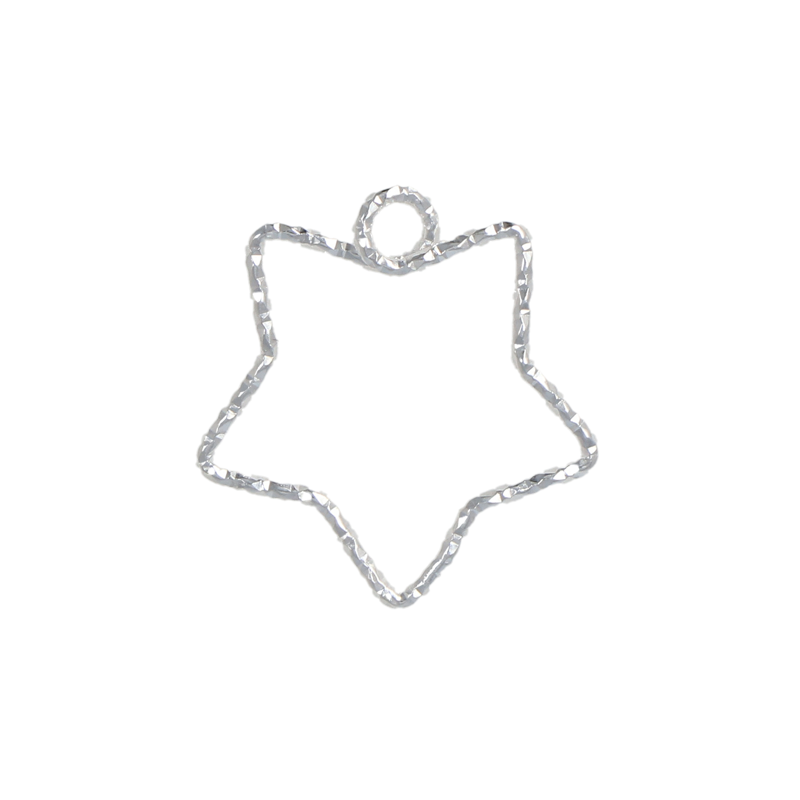 sterling silver plated pendant star 20mm | 1pc
