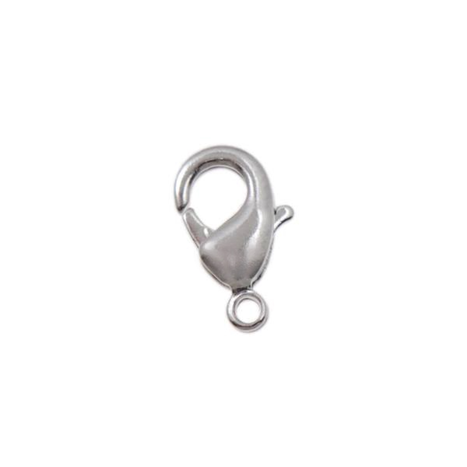karabiner rhodium versilbert 12x6mm | 10st