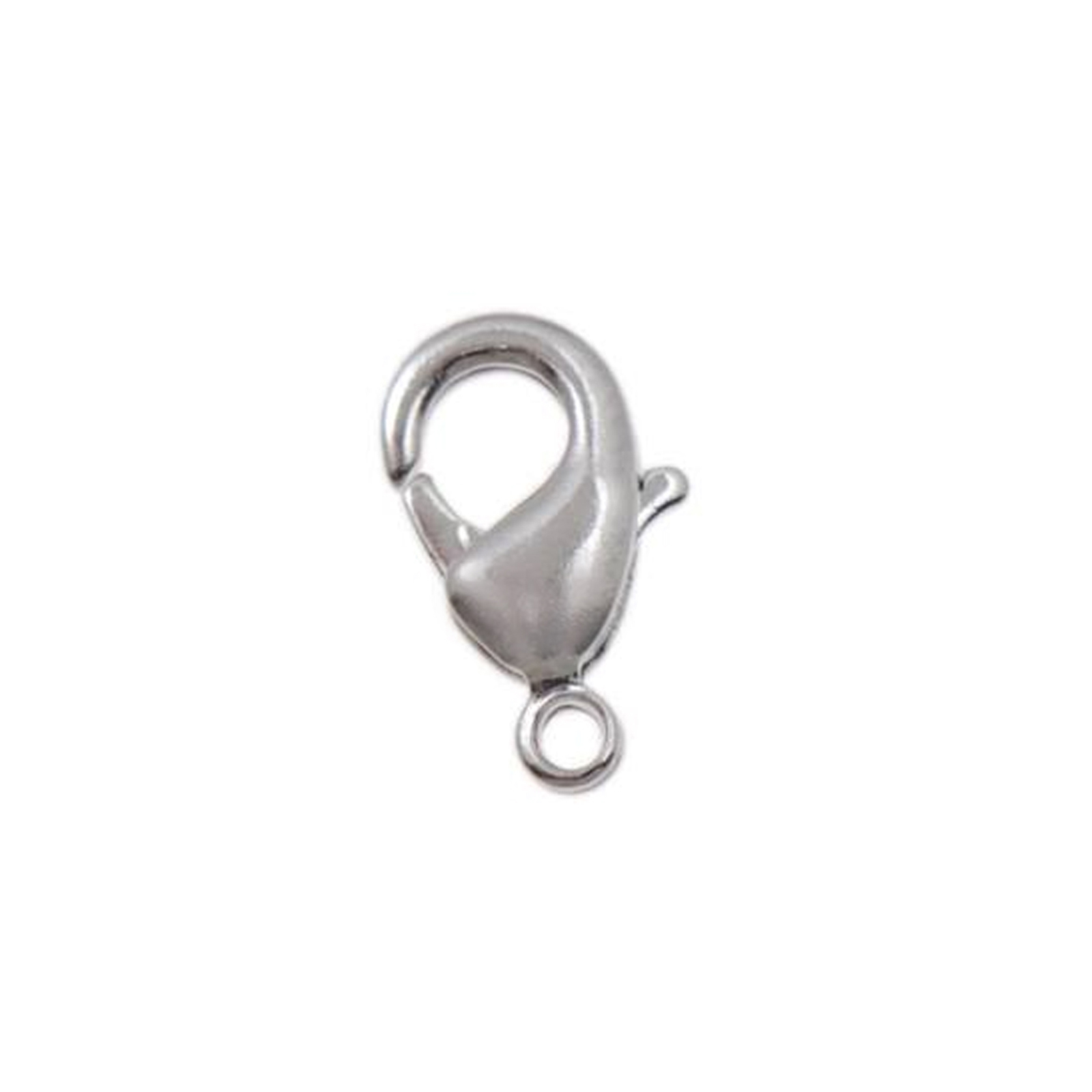 karabiner rhodium versilbert 15x8mm | 8st