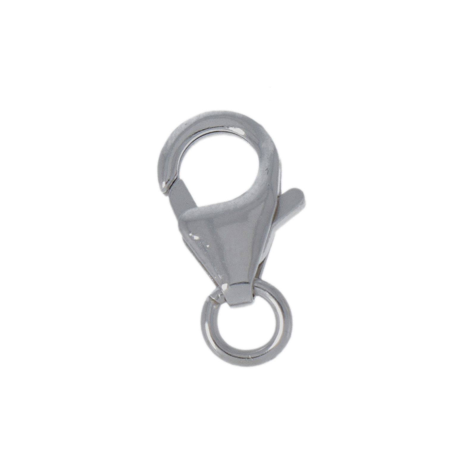 rhodium sterling silver trigger clasp 11mm | 1pc