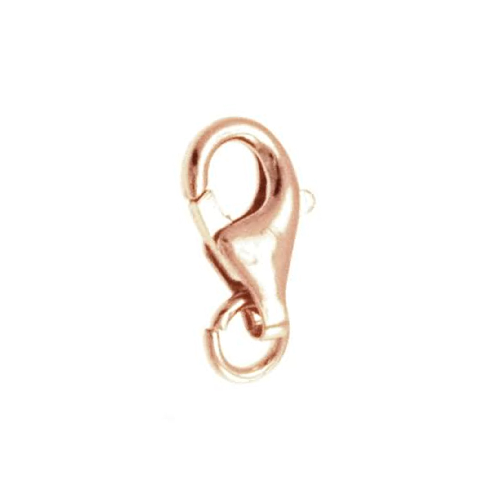 sterling silver rose plated trigger clasp 11mm | 1pc