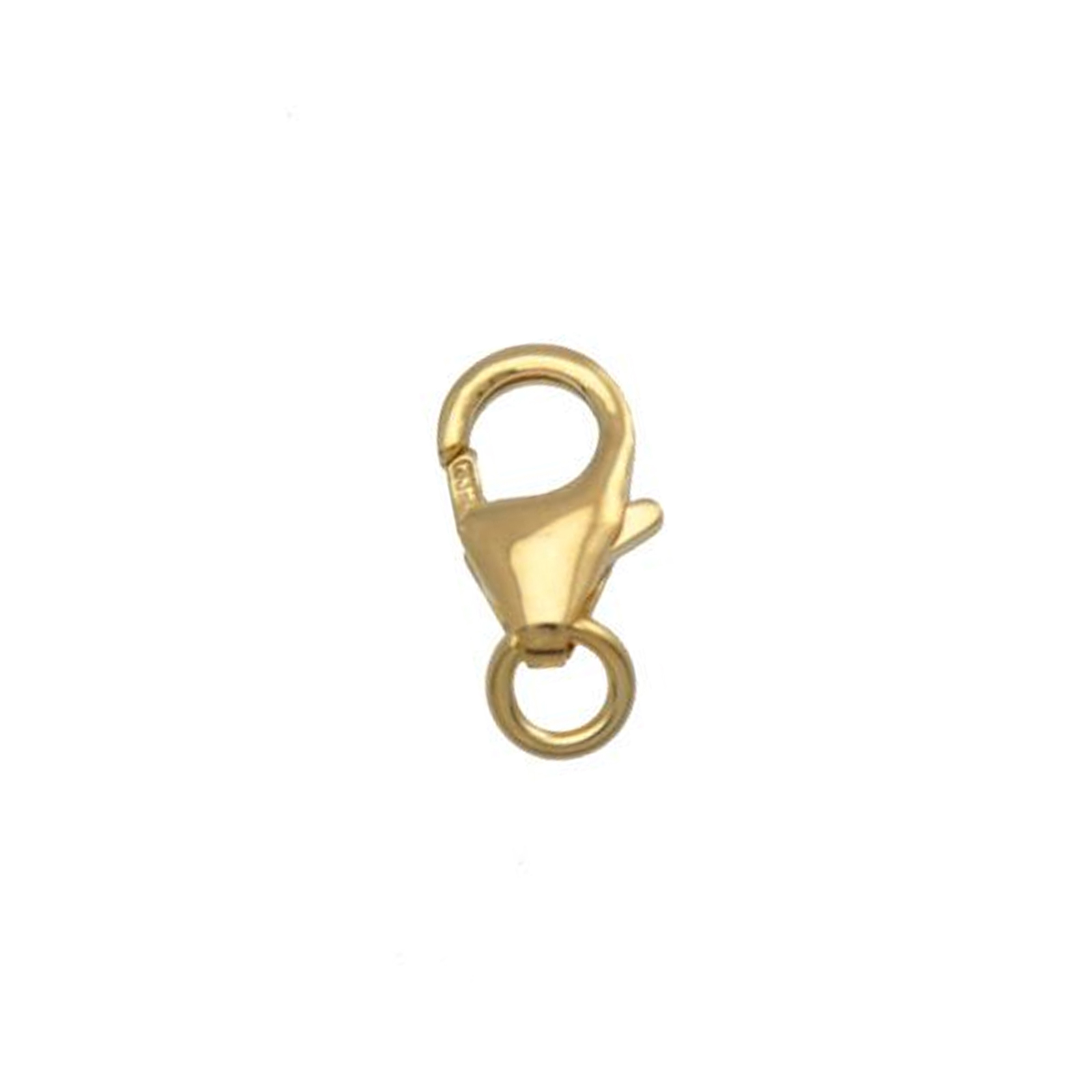 sterling silver gold plated trigger clasp 8,2mm | 2pc