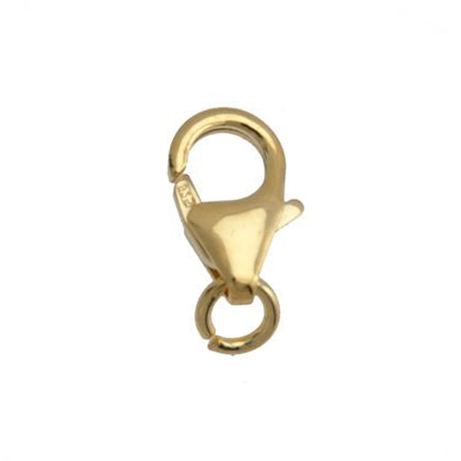 sterling silver gold plated trigger clasp 11mm | 1pc