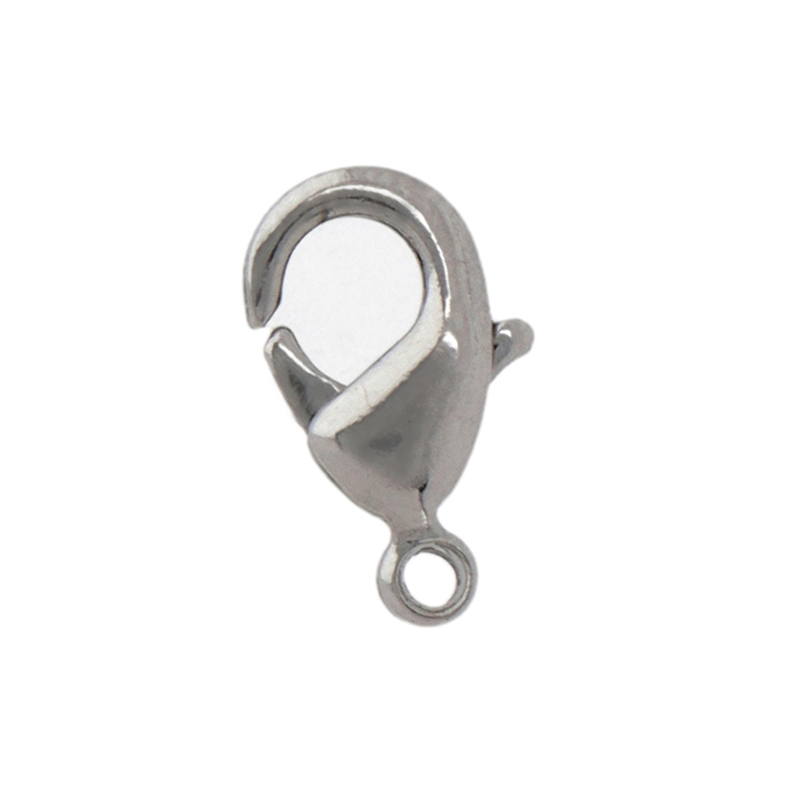 rhodium special plating trigger clasp 12x7mm | 6pc