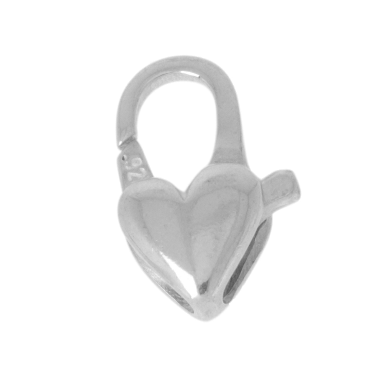 sterling silver lobster heart clasp 14mm | 1pc