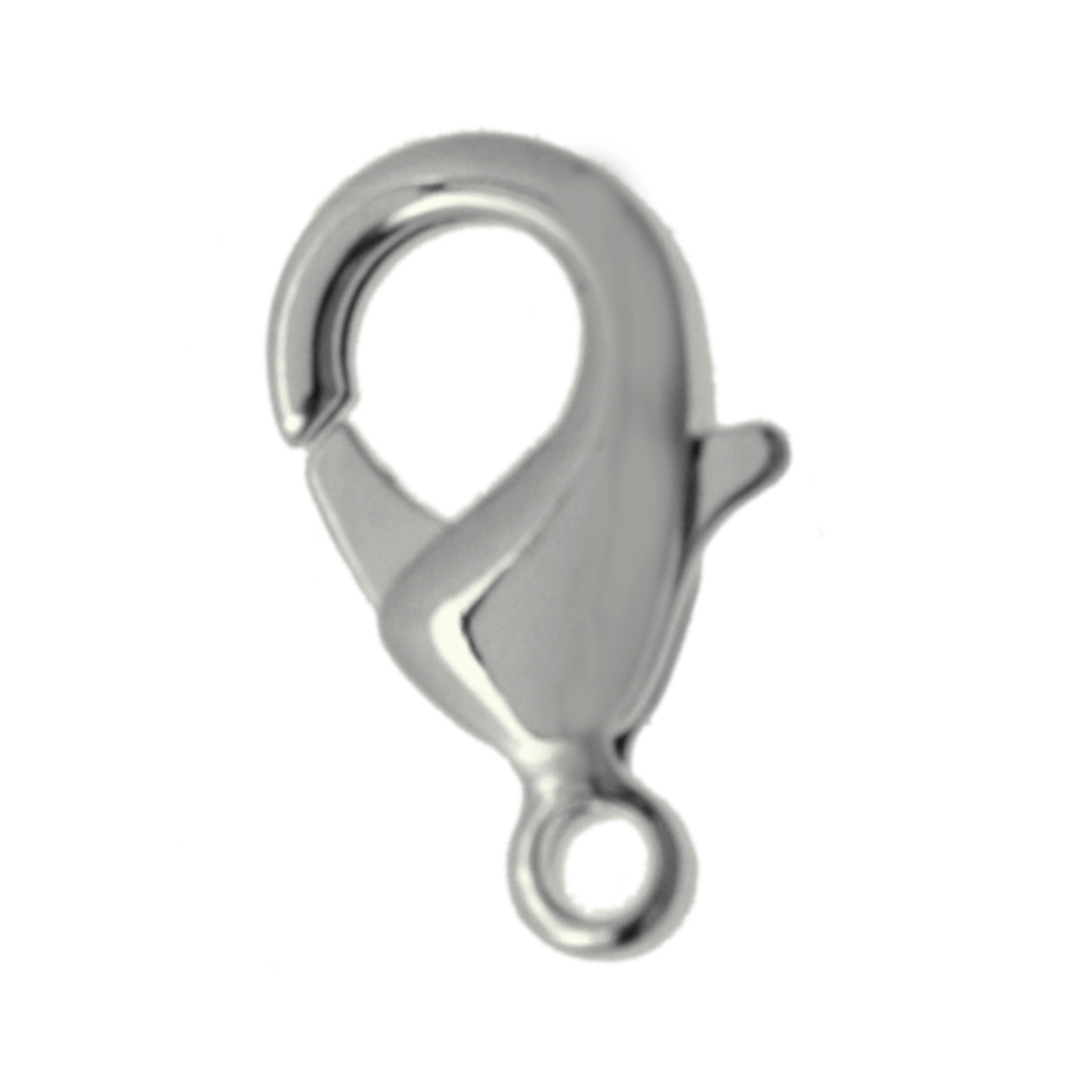 rhodium special plating trigger clasp 15x8mm | 4pc