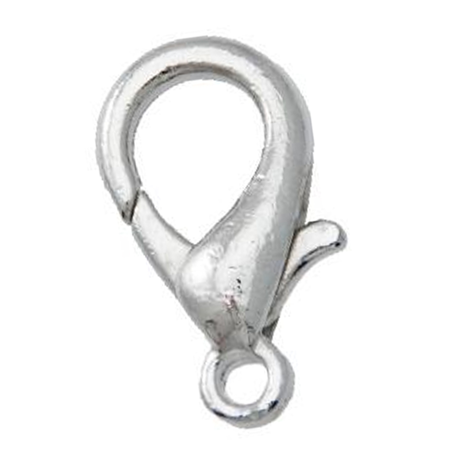 karabinerverschluss rhodium versilbert 23x13mm | 4st