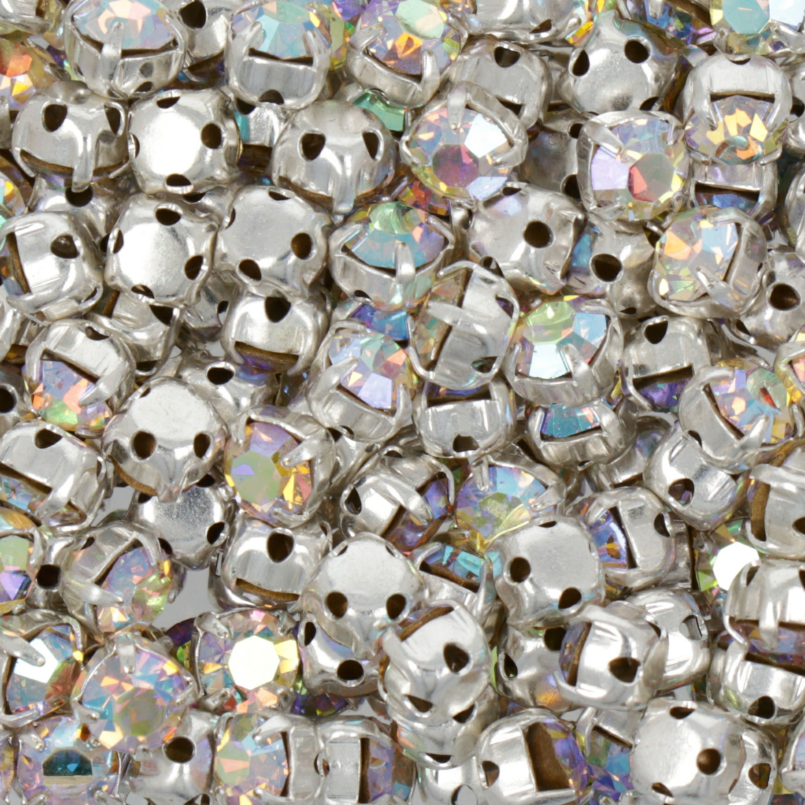 versilbert strass zum aufnähen crystal ab ss16 (3,80-4,00mm) | 24st
