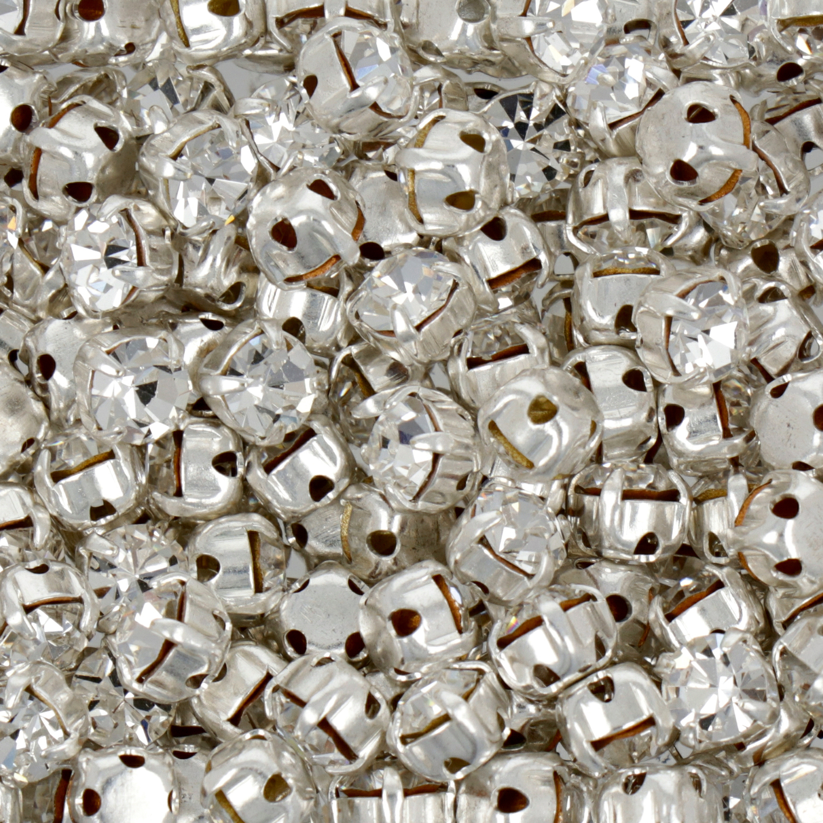 sew-on stone on silver plated setting crystal ss16 (3,80-4,00mm) | 24pc