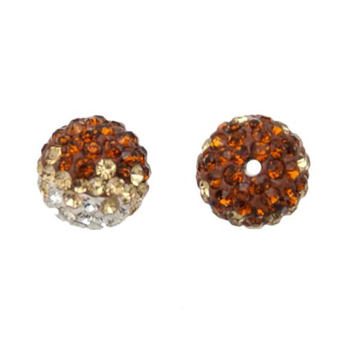 pave' beads - topaz multicolor round 10mm | 1pc