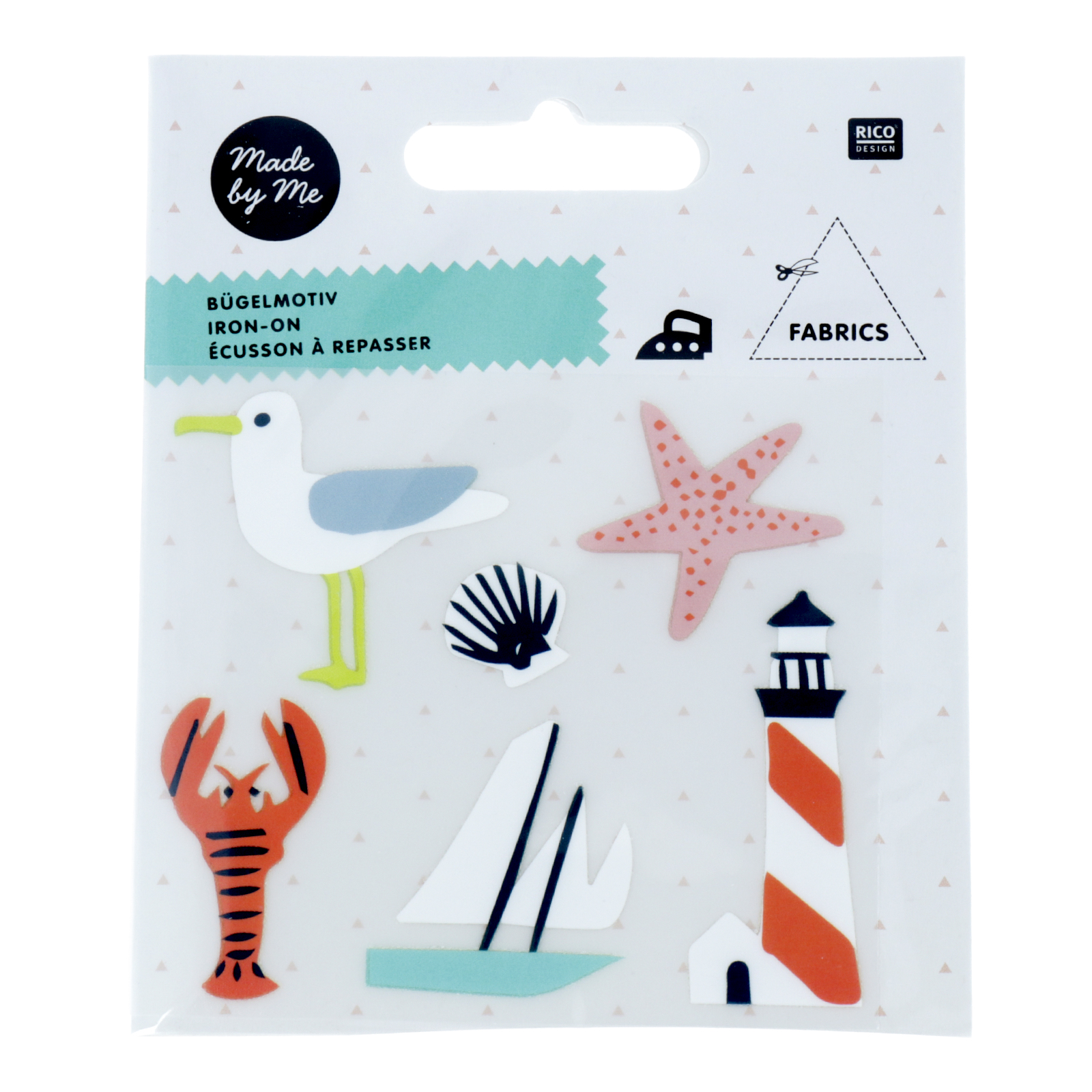 iron-on iridiscent maritime 6pc | 1pc