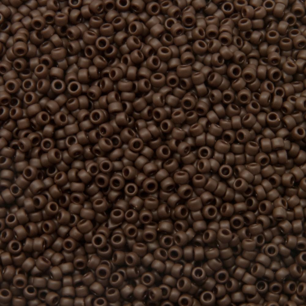 rocaille toho seed beads 15/0 - opaque frosted oxblood (46f) | 10gr