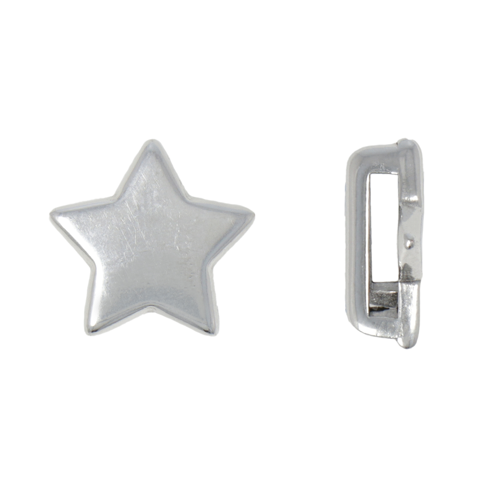 antique silver plated bead star 15mm | 2pc