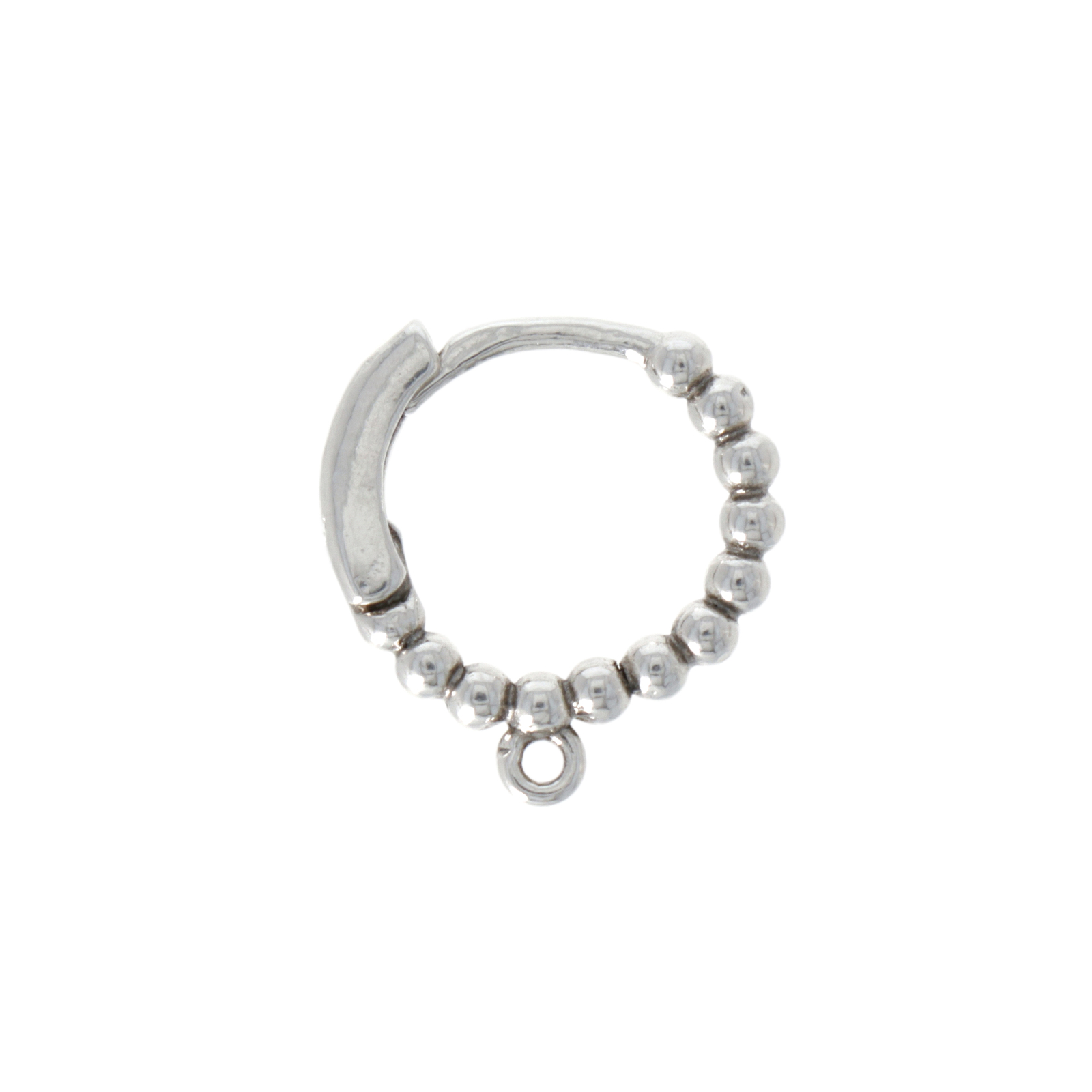 antique silver plated hoop earring 15mm with 1 jumpring | 2pc