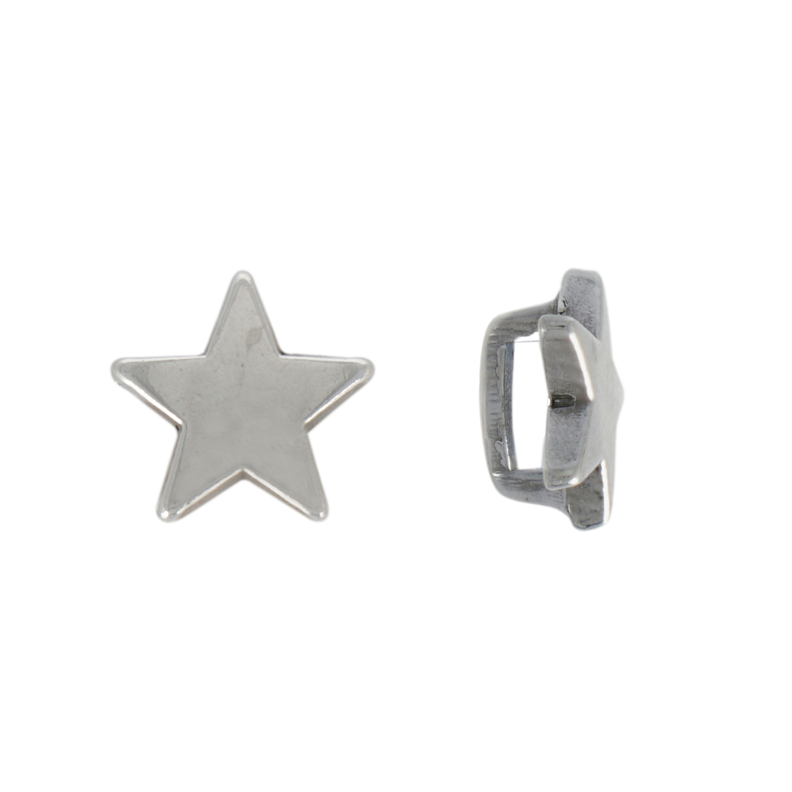 antique silver plated bead star 10mm | 4pc