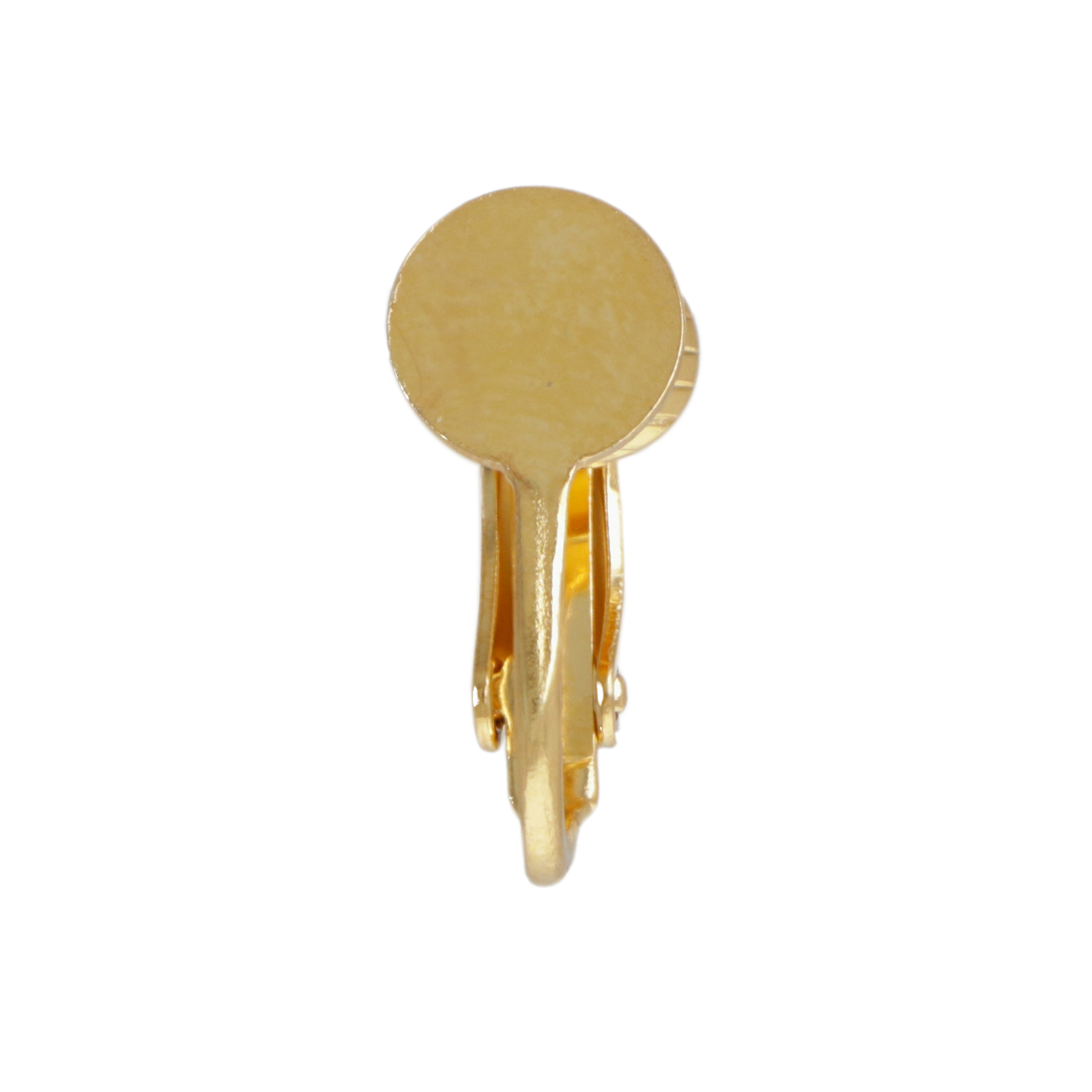 gold plated flat pad clip-on earring 7mm | 6pc