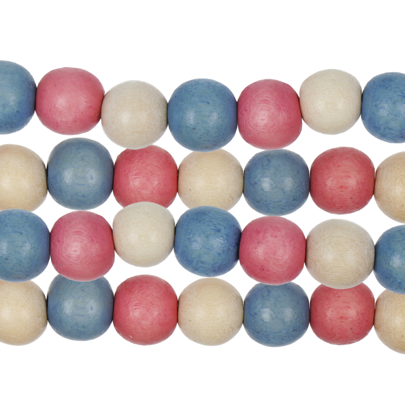 dyed wood beads - new born mix round 8mm | 16-inch strand