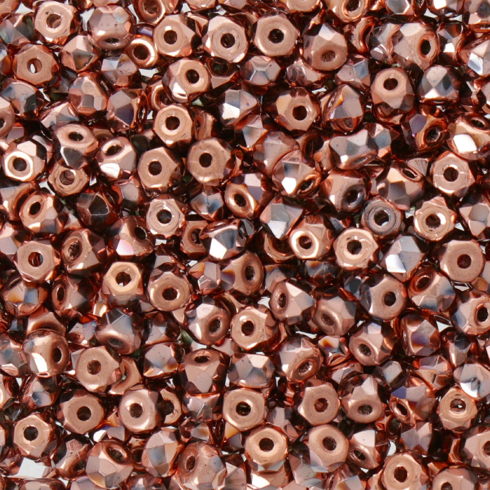 czech fire-polished micro spacer crystal capri gold 3x2mm | 50pc