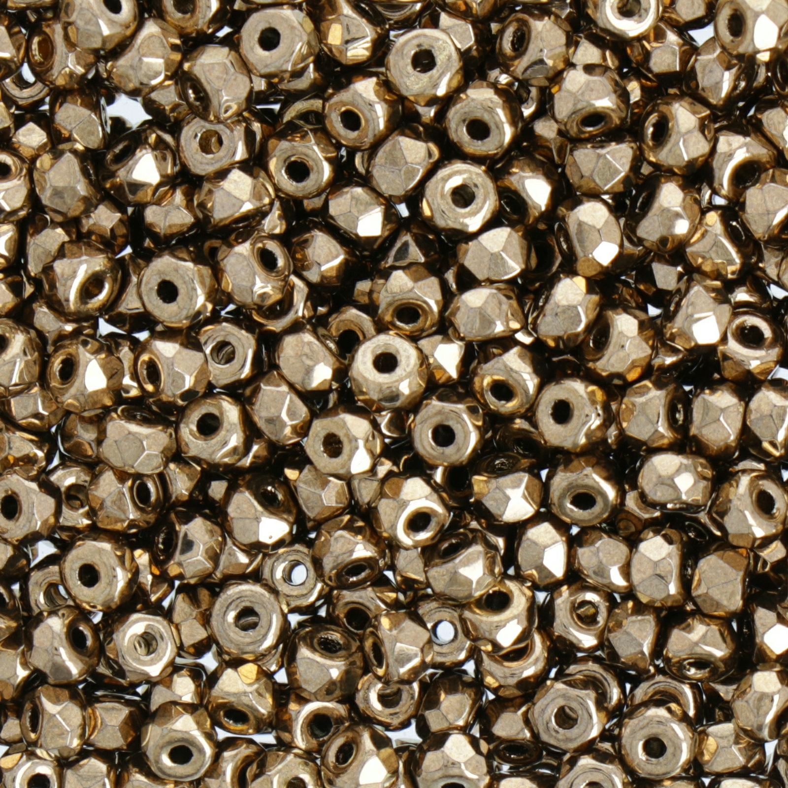 czech fire-polished micro spacer metallic bronze 3x2mm | 50pc