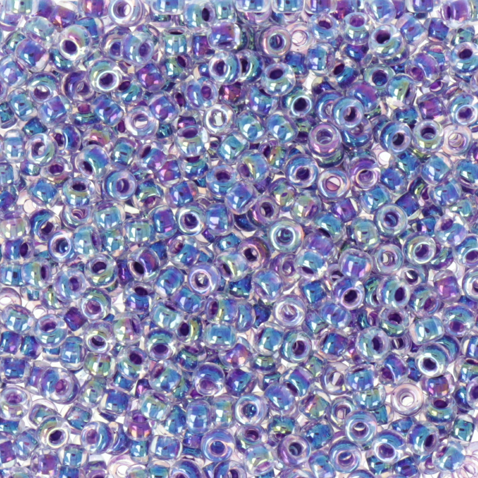 miyuki rocailles 11/0 - color-lined amethyst/crystal ab (274) | 10gr