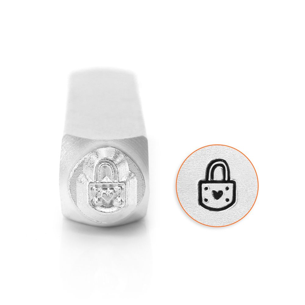 design stamp padlock heart 6mm | 1pc