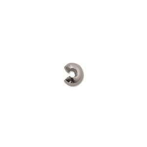 silver plated crimp bead cover 3mm | 72pc
