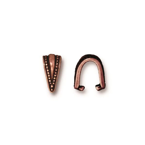 antique copper plated royal bail 10x5mm | 1pc