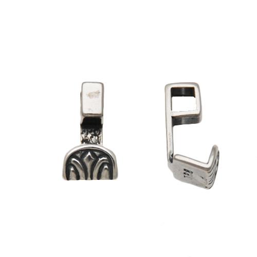 anhängerschlaufen für donut antik versilbert 14x8mm | 1st